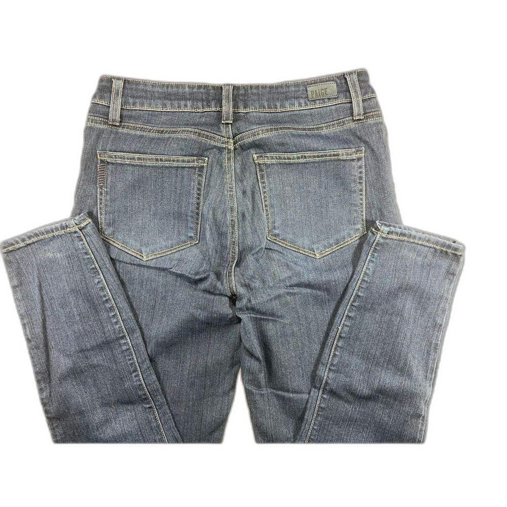 PAIGE mid Rise Skinny Hoxton Ankle Jeans W/28 Blue Hartmann Dark Wash - Picture 13 of 16